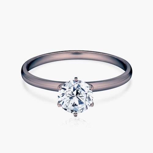 Pierścionek zaręczynowy SAVICKI: czarne złoto, diament